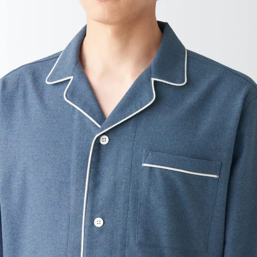 Men's Side Seamless Flannel Pajamas