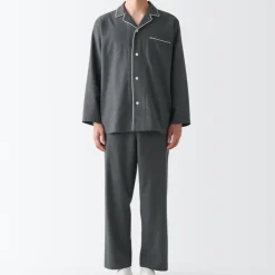 Men's Side Seamless Flannel Pajamas