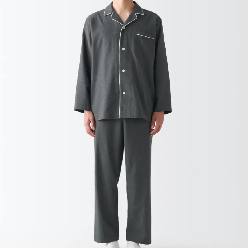 Men's Side Seamless Flannel Pajamas