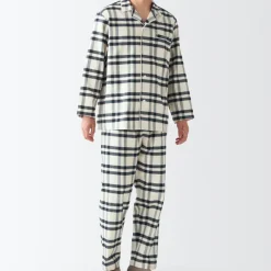 Men's Side Seamless Flannel Pajamas