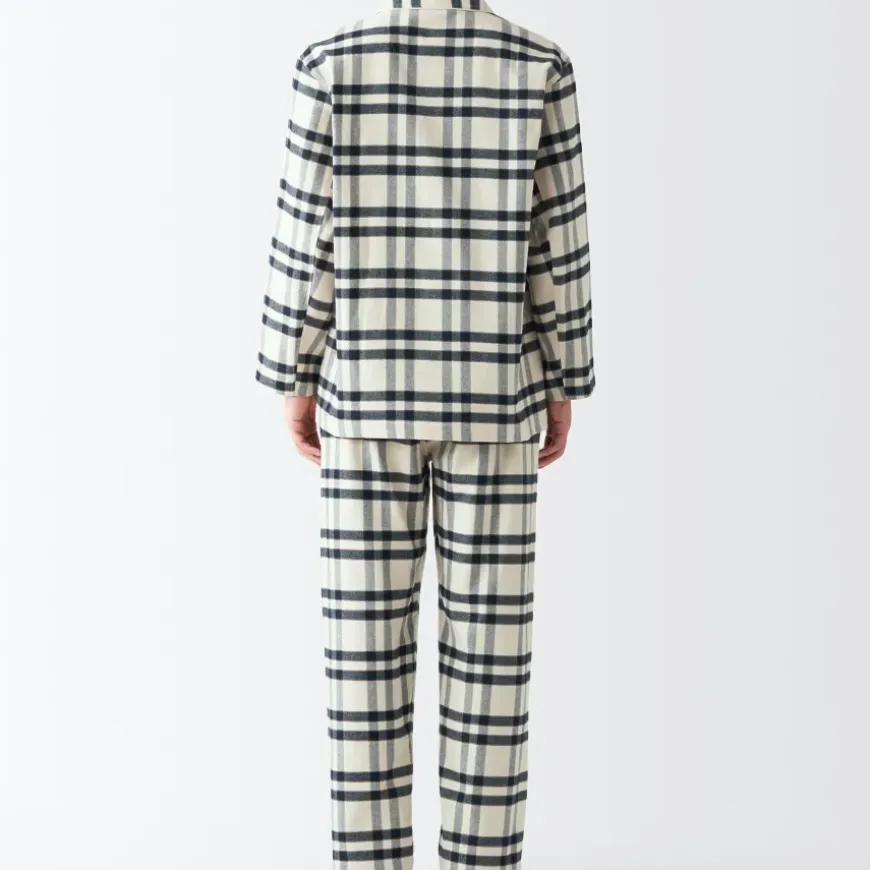 Men's Side Seamless Flannel Pajamas