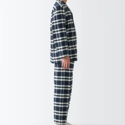 Men's Side Seamless Flannel Pajamas