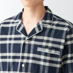 Men's Side Seamless Flannel Pajamas