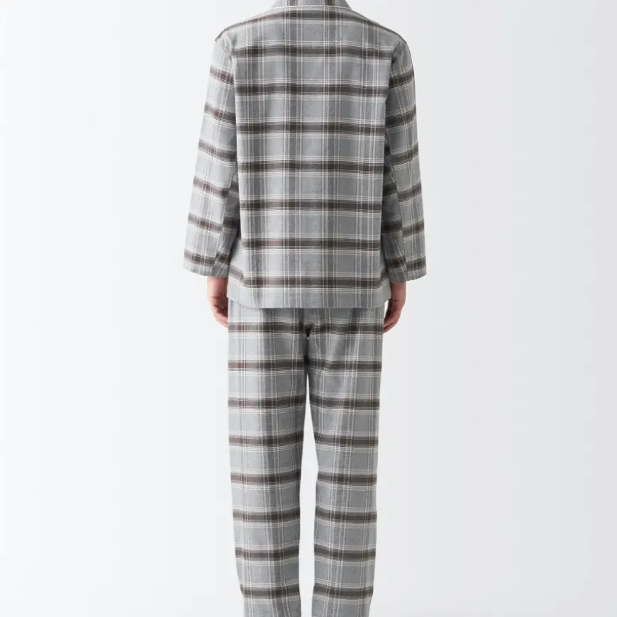 Men's Side Seamless Flannel Pajamas