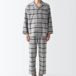 Men's Side Seamless Flannel Pajamas
