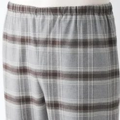 Men's Side Seamless Flannel Pajamas