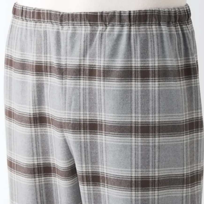 Men's Side Seamless Flannel Pajamas