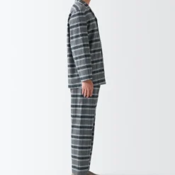 Men's Side Seamless Flannel Pajamas