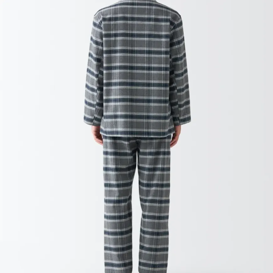 Men's Side Seamless Flannel Pajamas