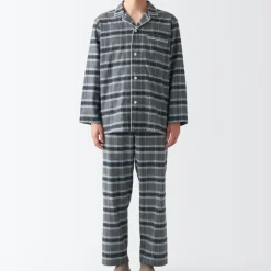 Men's Side Seamless Flannel Pajamas