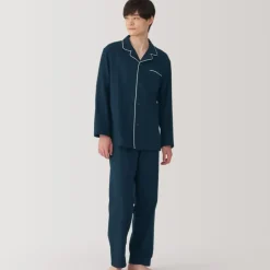 Men's Side Seamless Flannel Pajamas