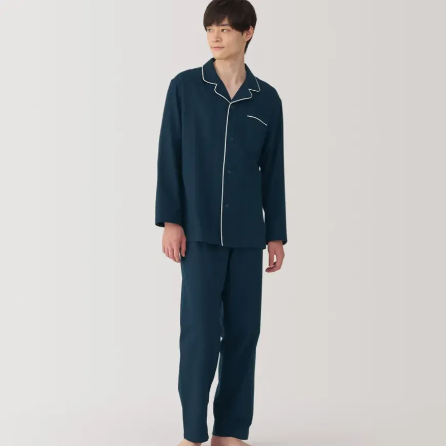 Men's Side Seamless Flannel Pajamas