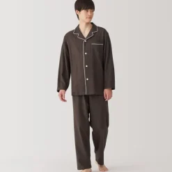 Men's Side Seamless Flannel Pajamas