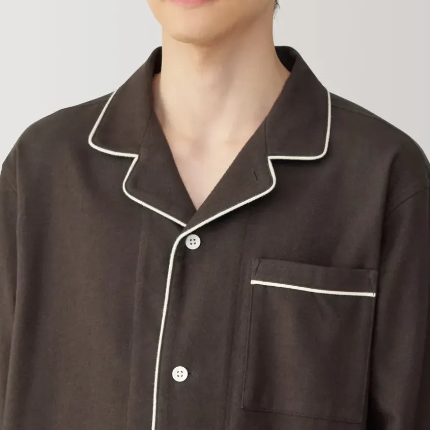Men's Side Seamless Flannel Pajamas