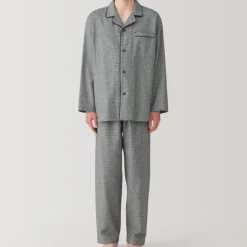 Men's Side Seamless Flannel Pajamas
