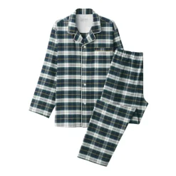 Men's Side Seamless Flannel Pajamas