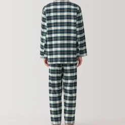 Men's Side Seamless Flannel Pajamas
