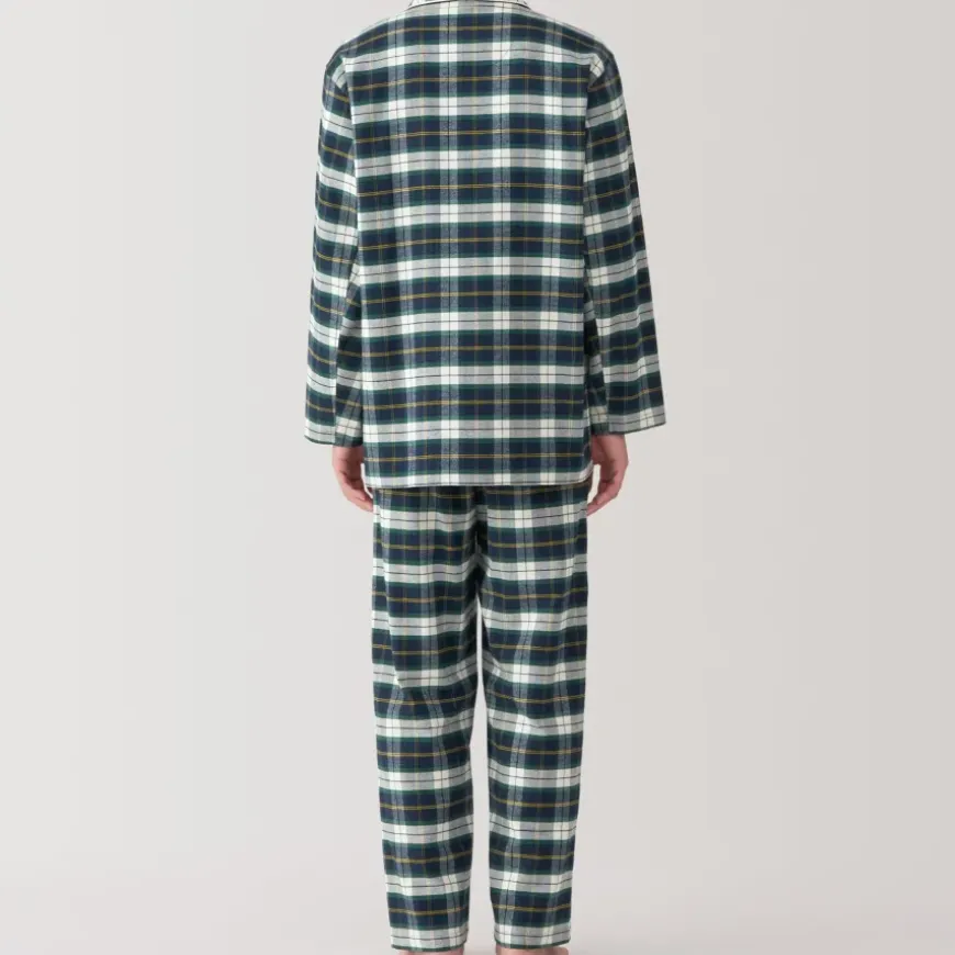 Men's Side Seamless Flannel Pajamas