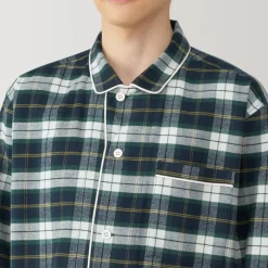 Men's Side Seamless Flannel Pajamas