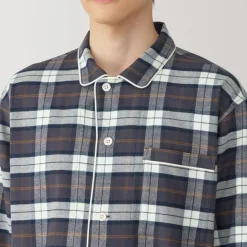 Men's Side Seamless Flannel Pajamas