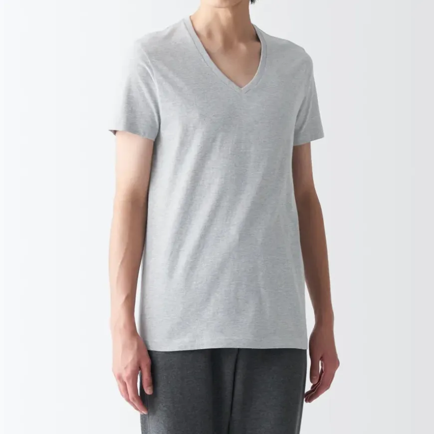Men's Side Seamless Jersey V-Neck Short Sleeve T-Shirt
