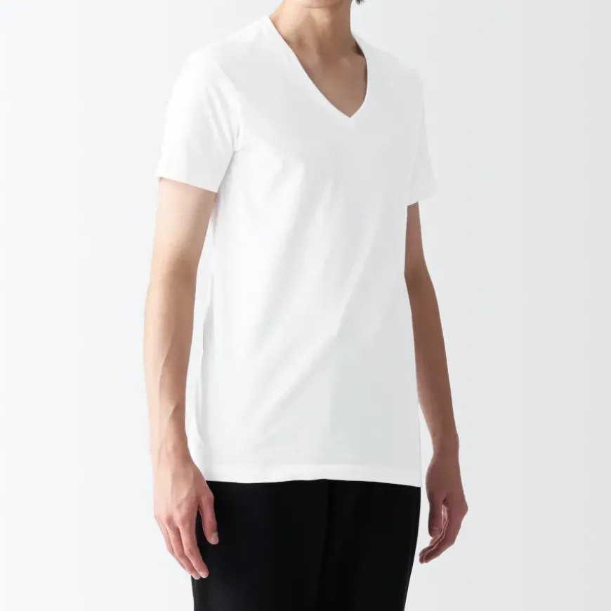 Men's Side Seamless Jersey V-Neck Short Sleeve T-Shirt