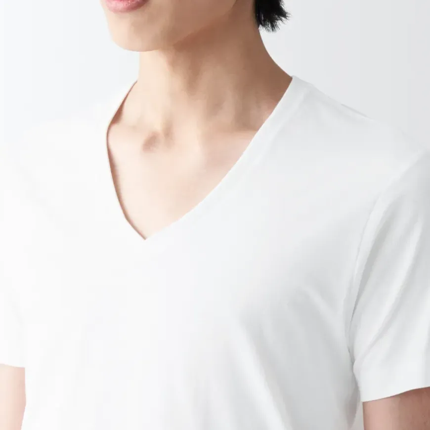 Men's Side Seamless Jersey V-Neck Short Sleeve T-Shirt