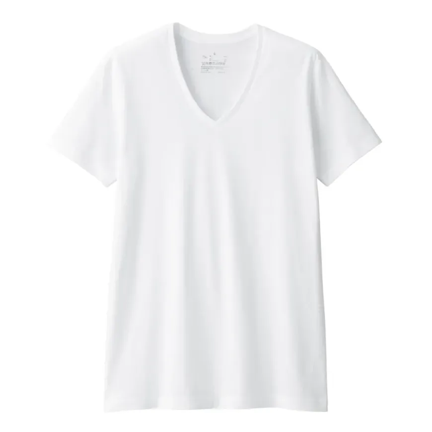 Men's Side Seamless Jersey V Neck Short Sleeve T-Shirt