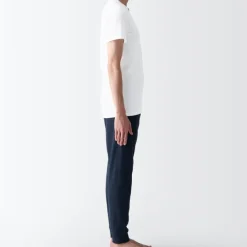 Men's Side Seamless Ribbed V Neck Short Sleeve T-Shirt