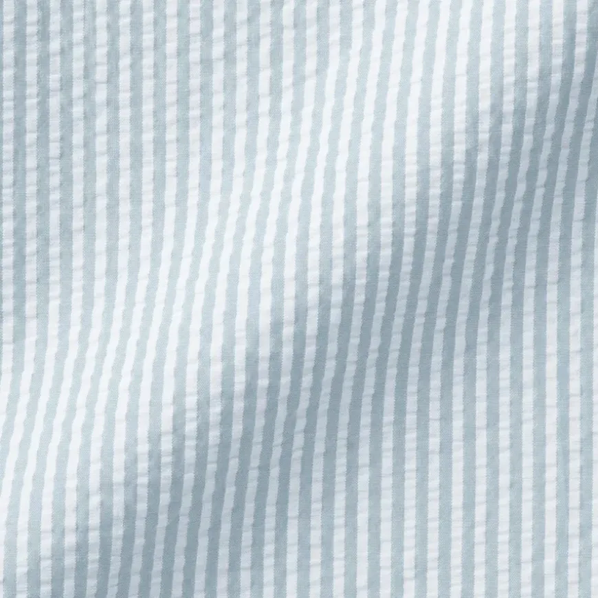 Men's Side Seamless Seersucker Short Sleeve Pajamas