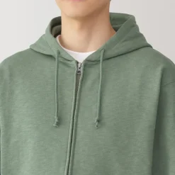 Men's Slub Jersey Sweat Zip Up Hoodie