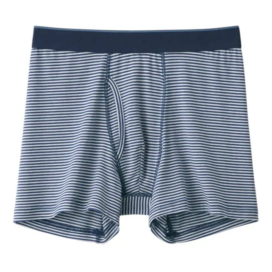 Men's Smooth Front Open Striped Boxer Brief