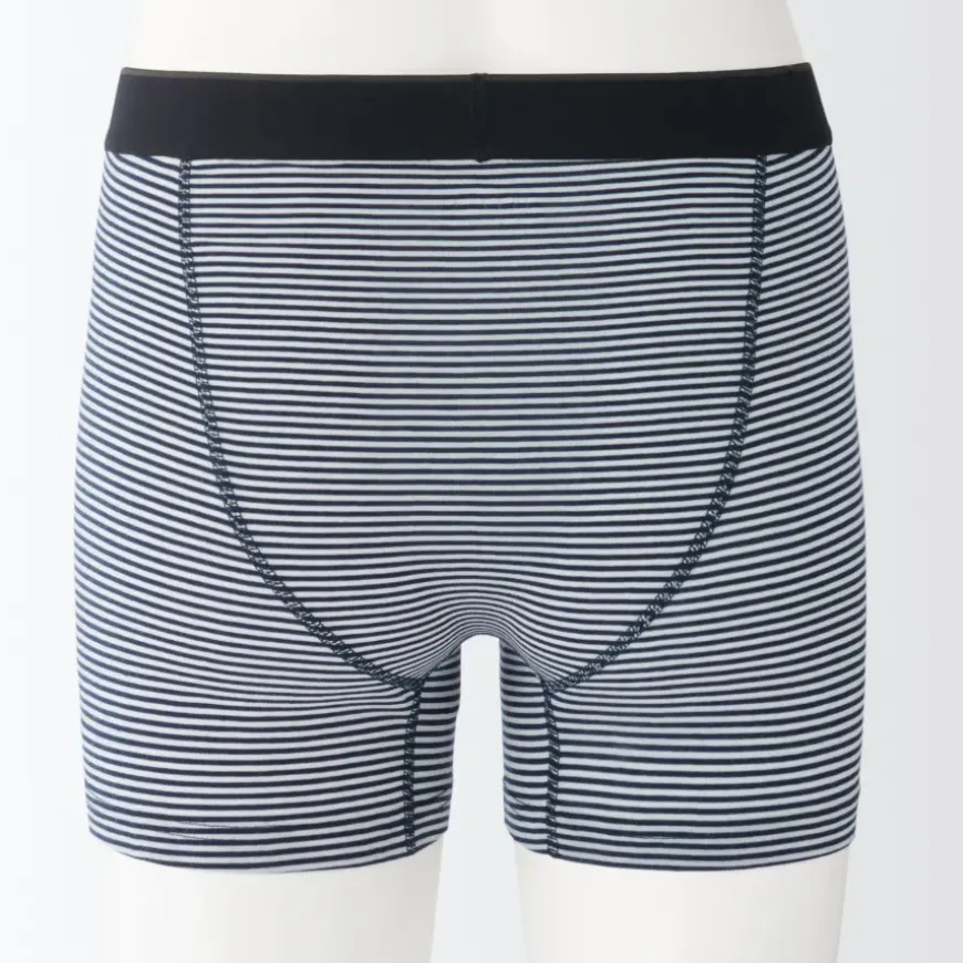 Men's Smooth Front Open Striped Boxer Brief