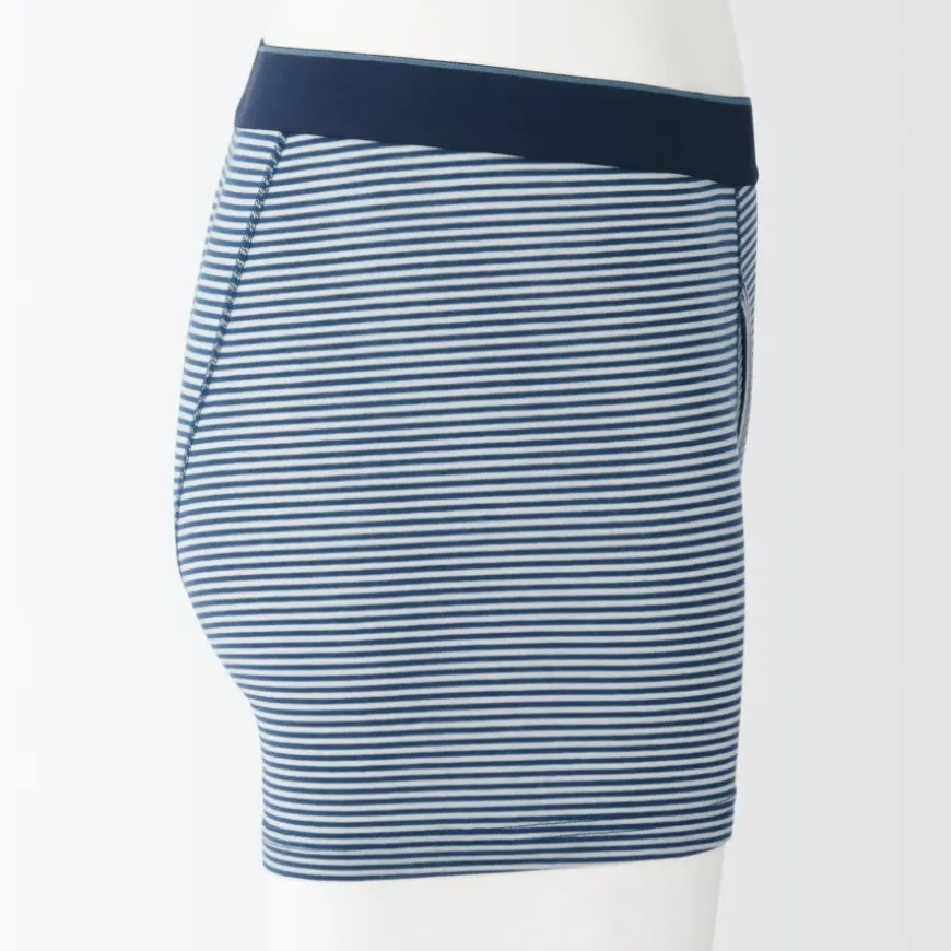 Men's Smooth Front Open Striped Boxer Brief