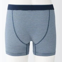 Men's Smooth Front Open Striped Boxer Brief
