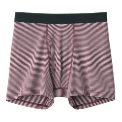 Men's Smooth Front Open Striped Boxer Brief
