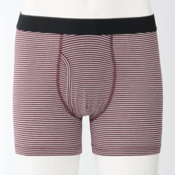 Men's Smooth Front Open Striped Boxer Brief