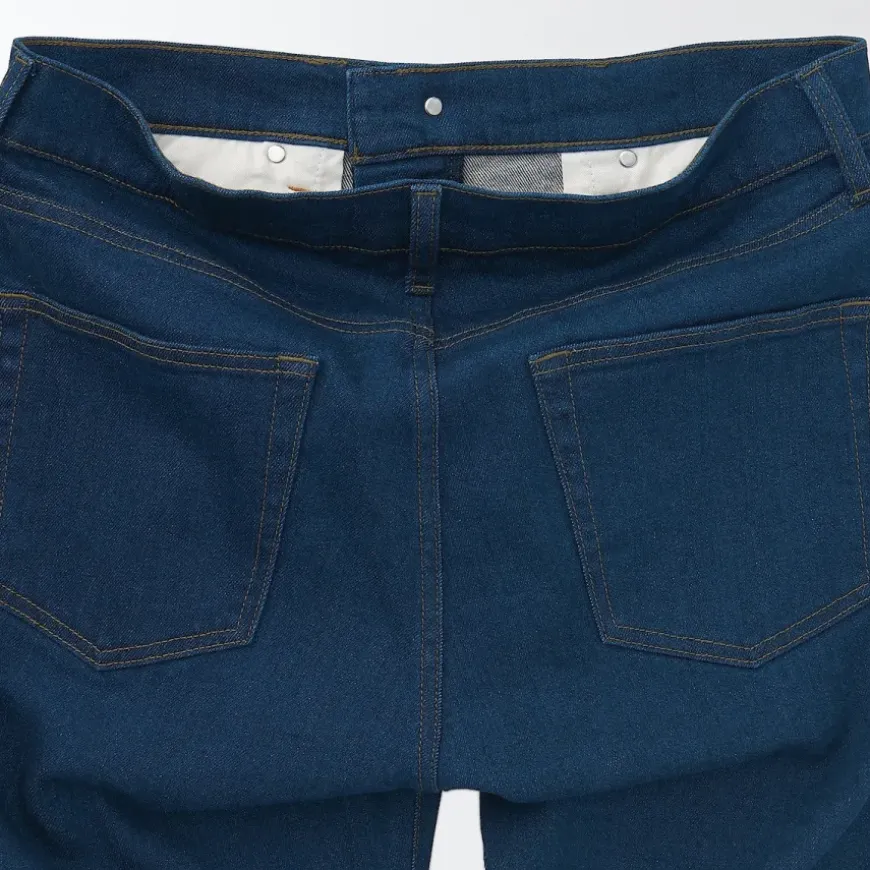Men's Stretch Denim Slim Pants Blue (L 30inch / 76cm)