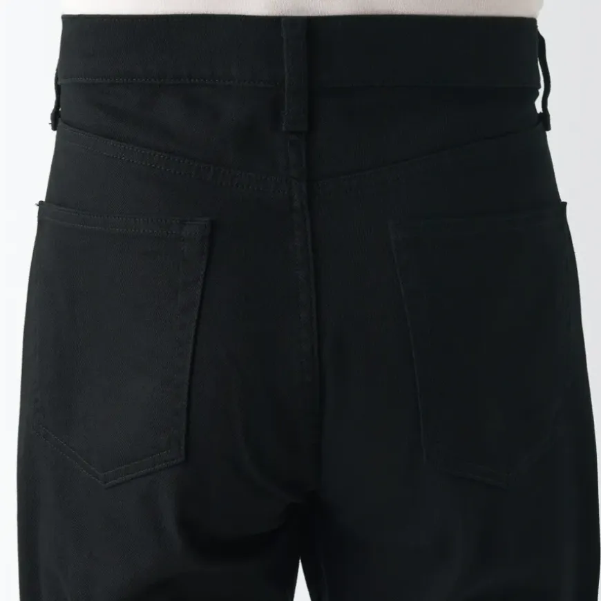 Men's Stretch Denim Slim Pants Black (L 32inch / 82cm)