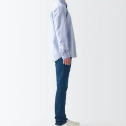 Men's Stretch Denim Slim Pants Blue (L 32 inch / 82cm)