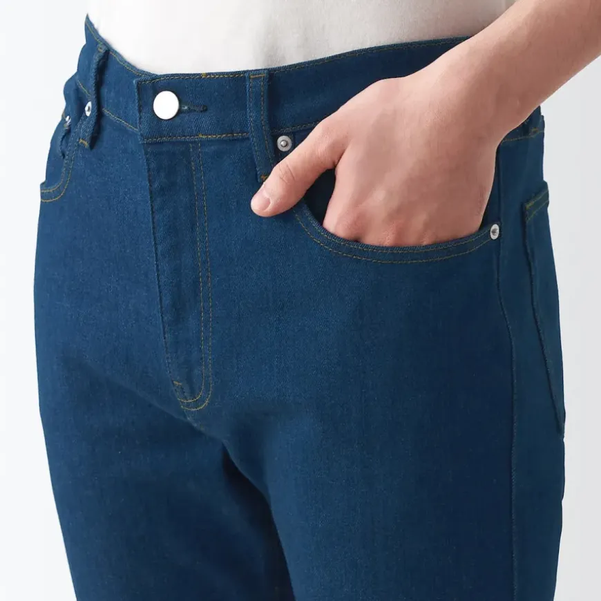 Men's Stretch Denim Slim Pants Blue (L 32 inch / 82cm)