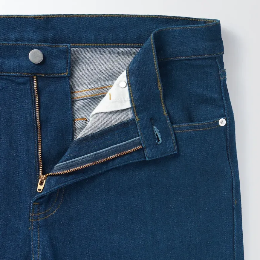 Men's Stretch Denim Slim Pants Blue (L 32 inch / 82cm)
