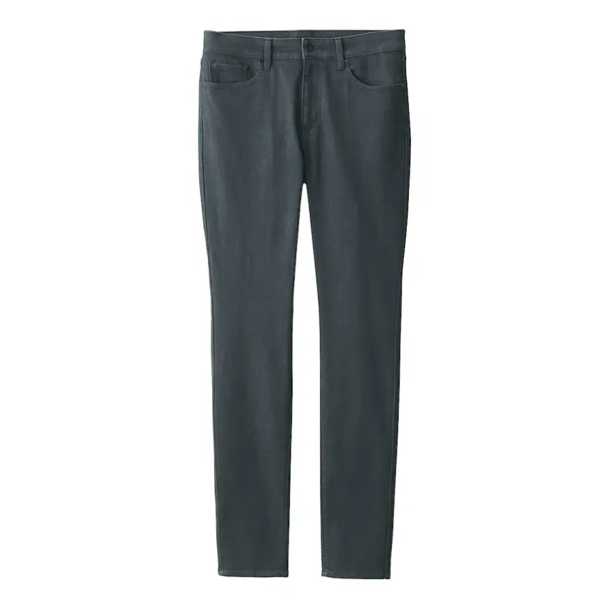 Men's Super Stretch Denim Skinny Pants Charcoal Gray (L 32inch / 82cm)