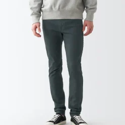 Men's Super Stretch Denim Skinny Pants Charcoal Gray (L 32inch / 82cm)