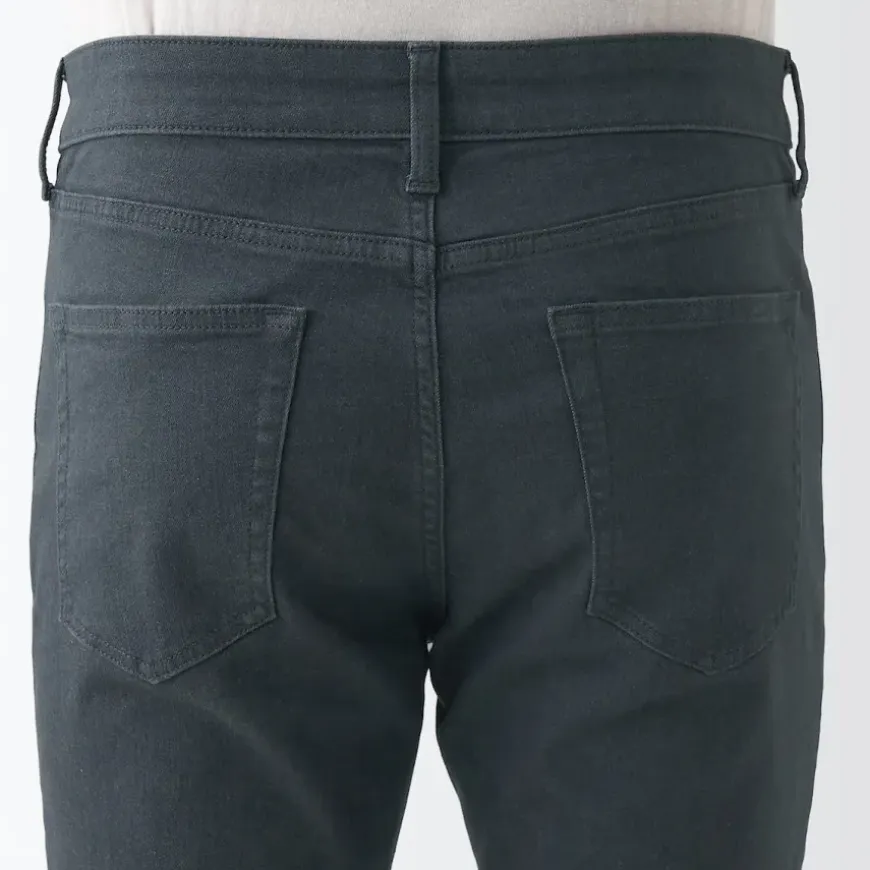 Men's Super Stretch Denim Skinny Pants Charcoal Gray (L 32inch / 82cm)