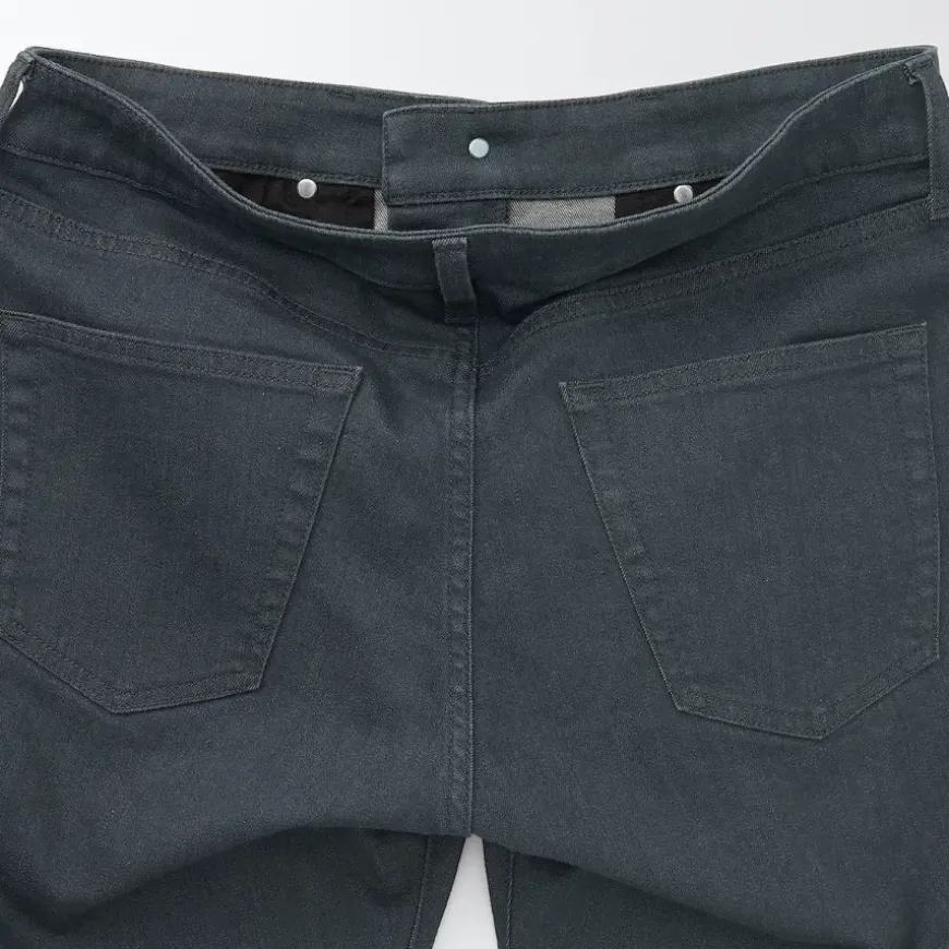 Men's Super Stretch Denim Skinny Pants Charcoal Gray (L 32inch / 82cm)