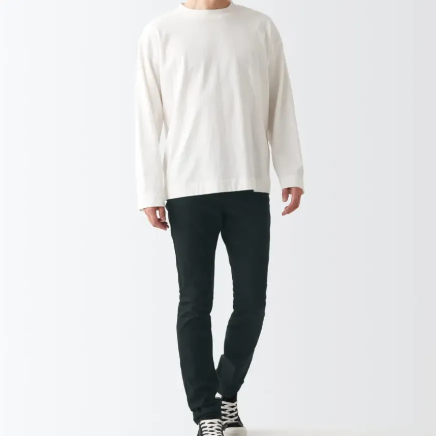 Men's Super Stretch Denim Skinny Pants Black (L32inch / 82cm)