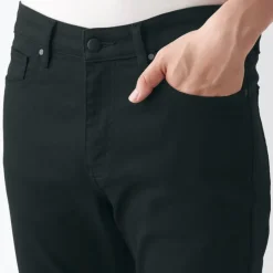 Men's Super Stretch Denim Skinny Pants Black (L32inch / 82cm)