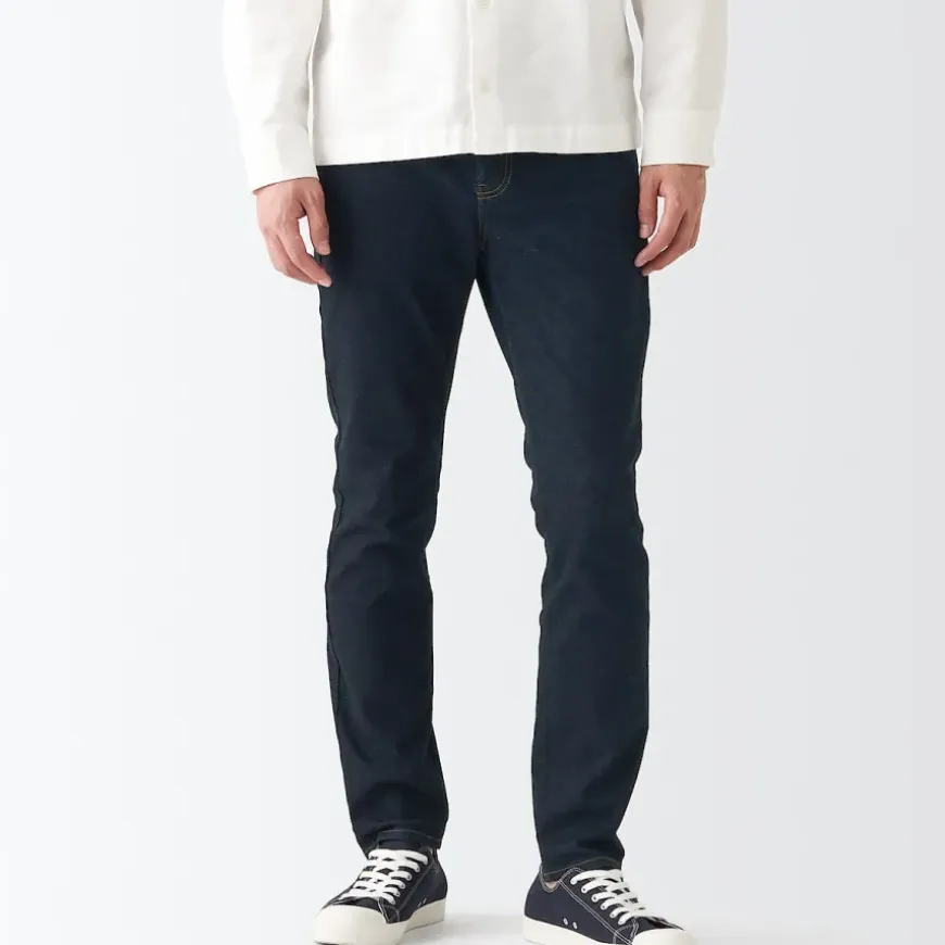 Men's Super Stretch Denim Skinny Pants Dark Navy (L30inch / 76cm)