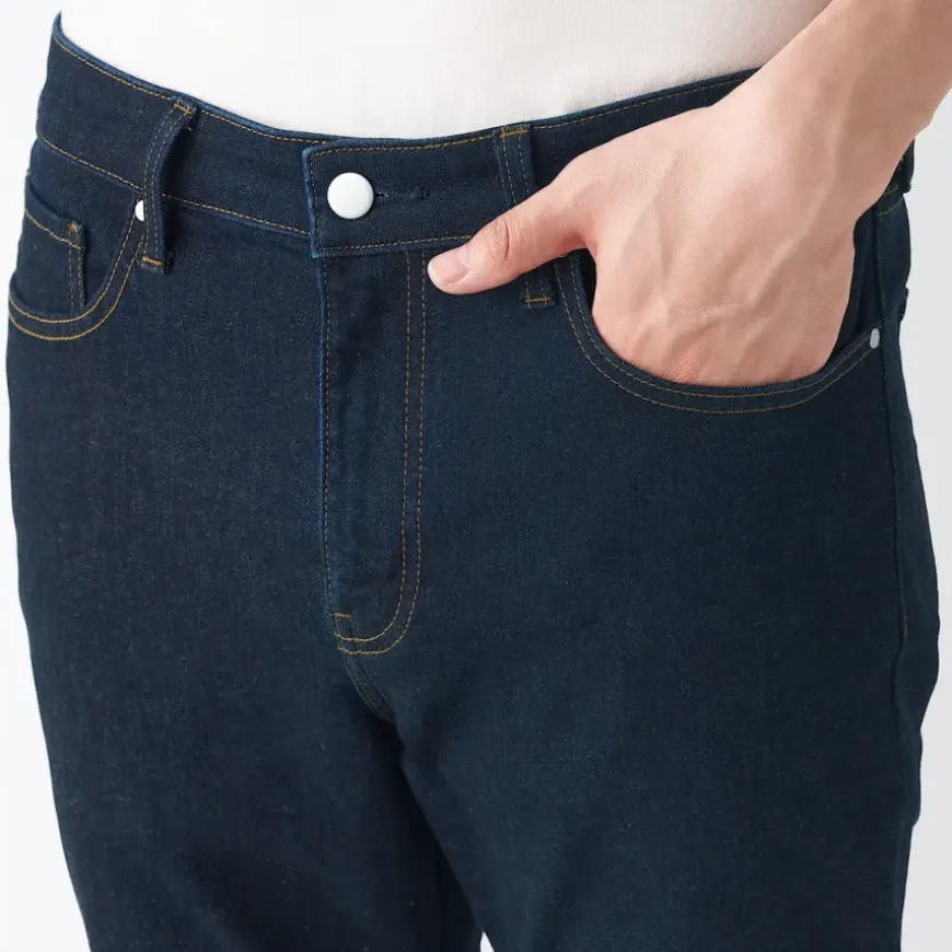 Men's Super Stretch Denim Skinny Pants Dark Navy (L30inch / 76cm)